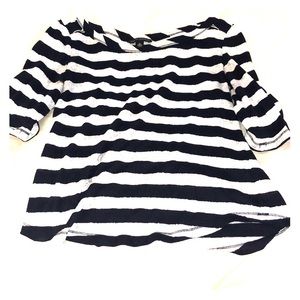 Striped shirt white and black